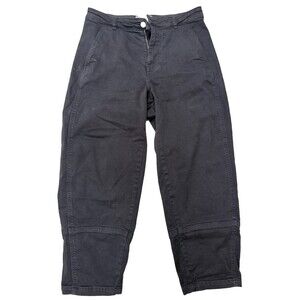 Everlane Pants The Utility Barrel Cotton Blend Black High Rise Size 8